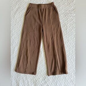 Brown wide leg sweat pants